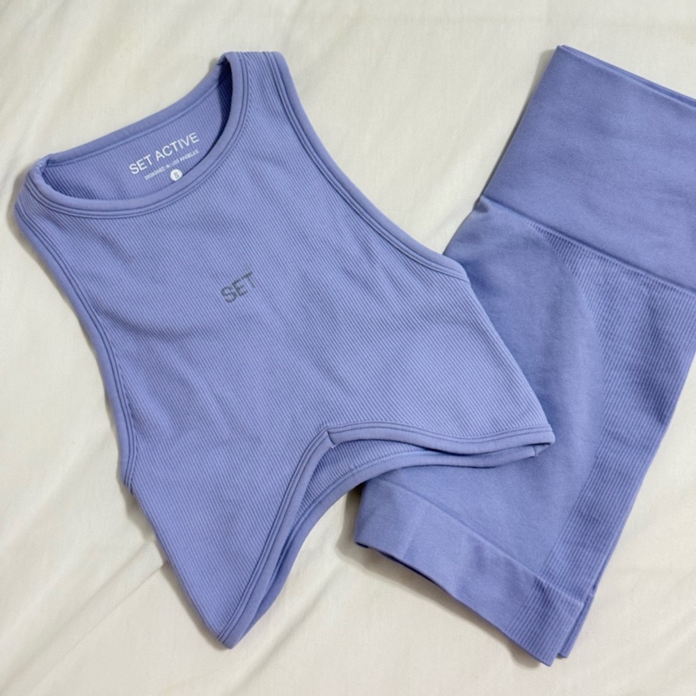 SET Active Sculptflex Periwinkle Workout Set (comes with both pieces)